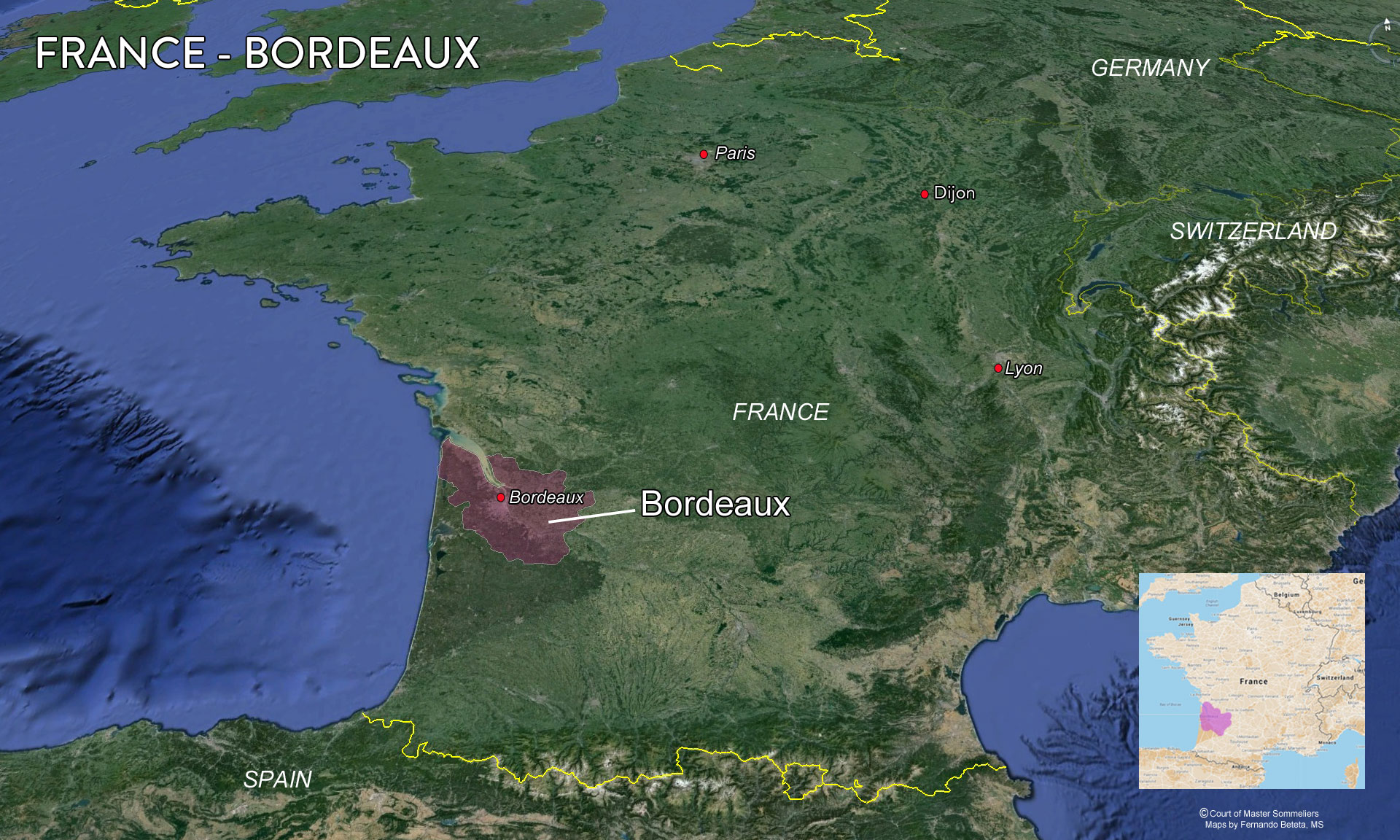 Map Bordeaux Overview