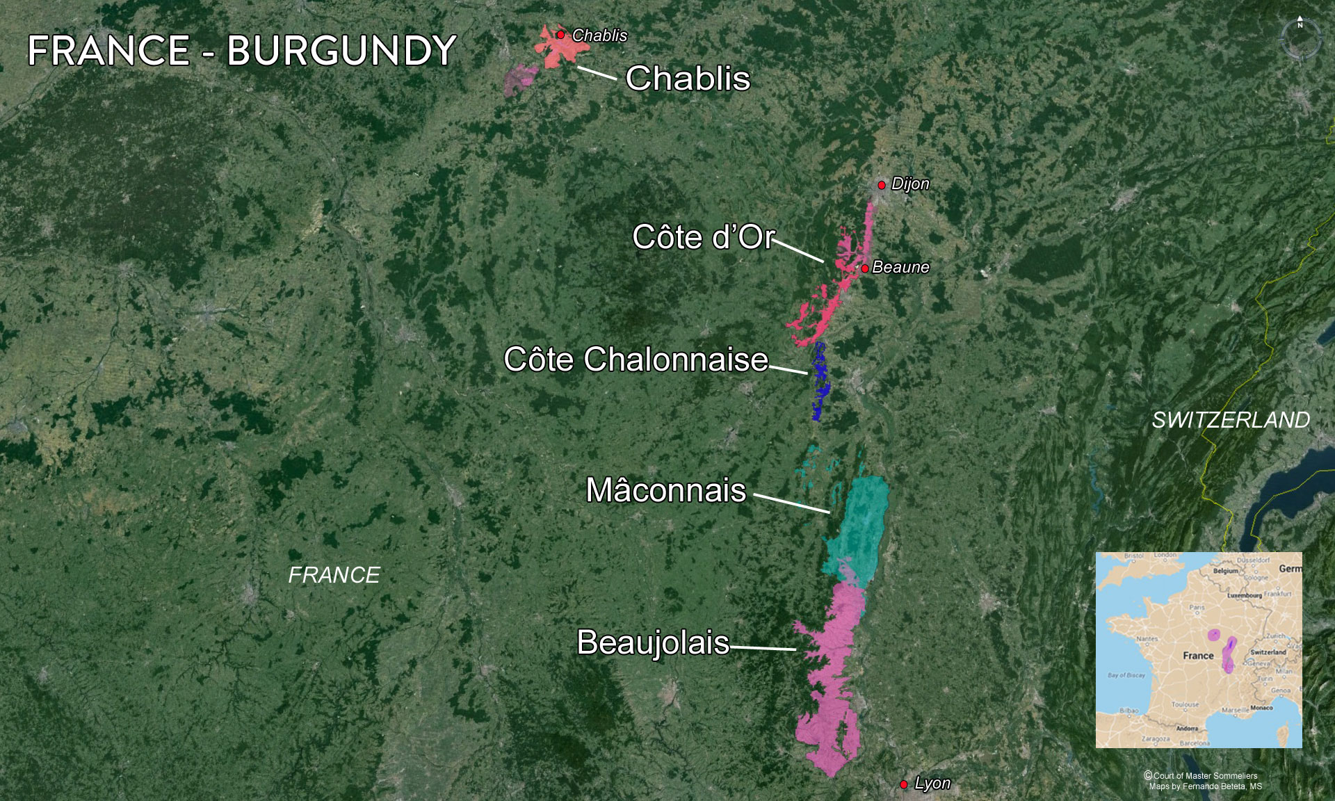 Burgundy Overview Map