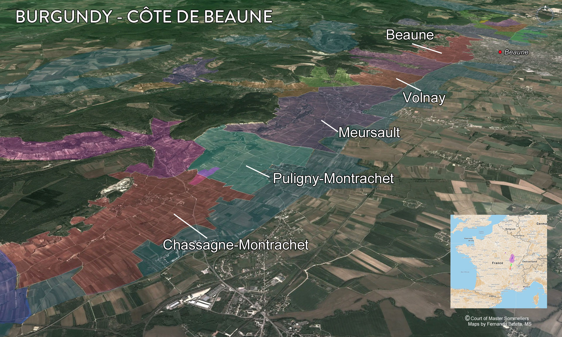 Map Cote de Beaune