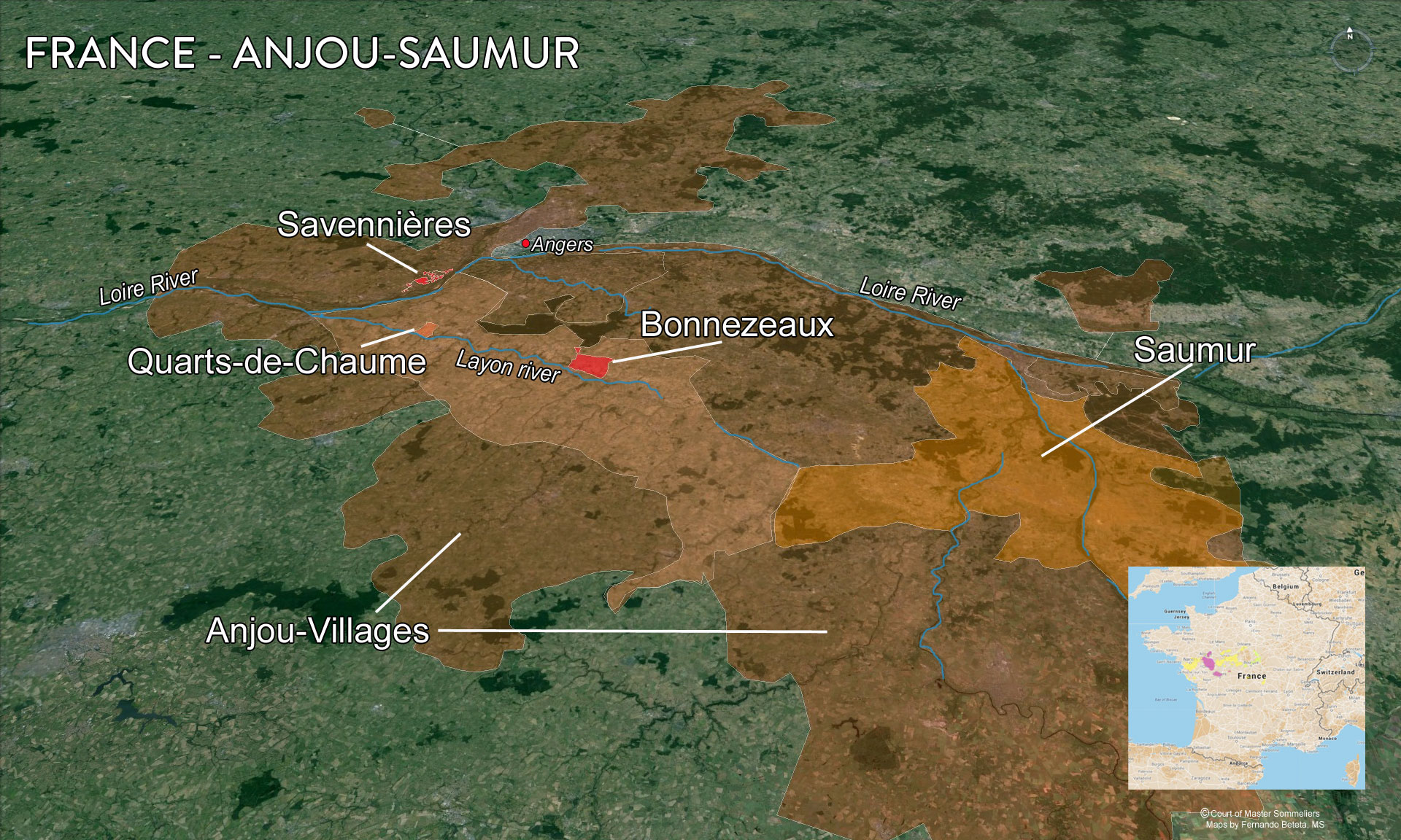 Map of Anjou-Saumur