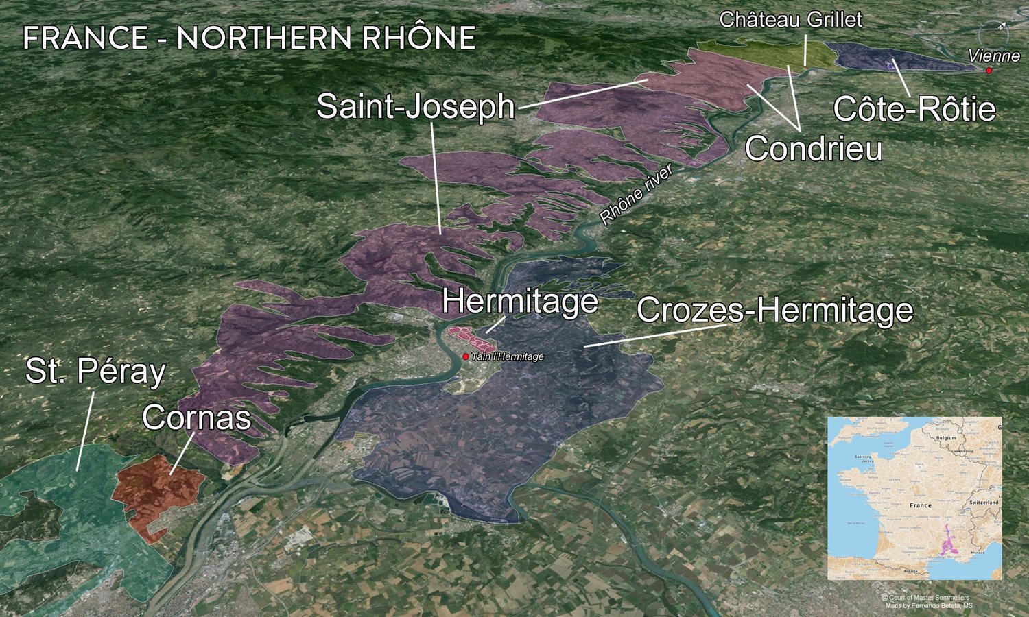 Map France Wine Regions — Tenzing