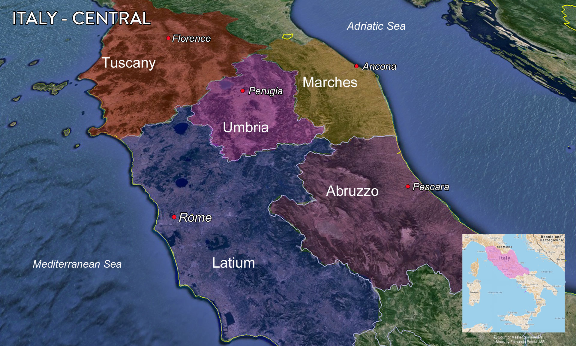 Map Italian Wine Regions — Tenzing