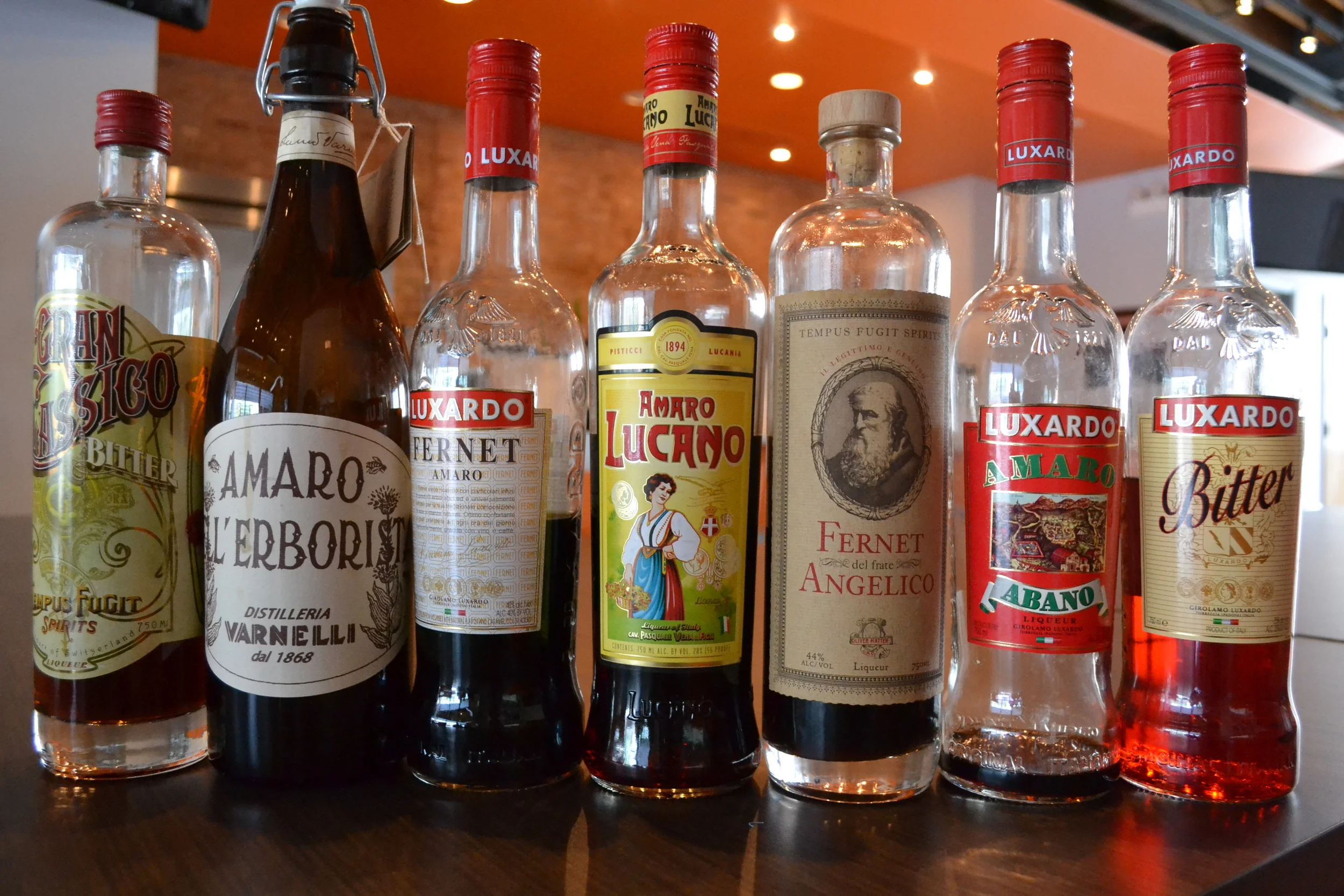 Amaro mio. The different styles of bitters.