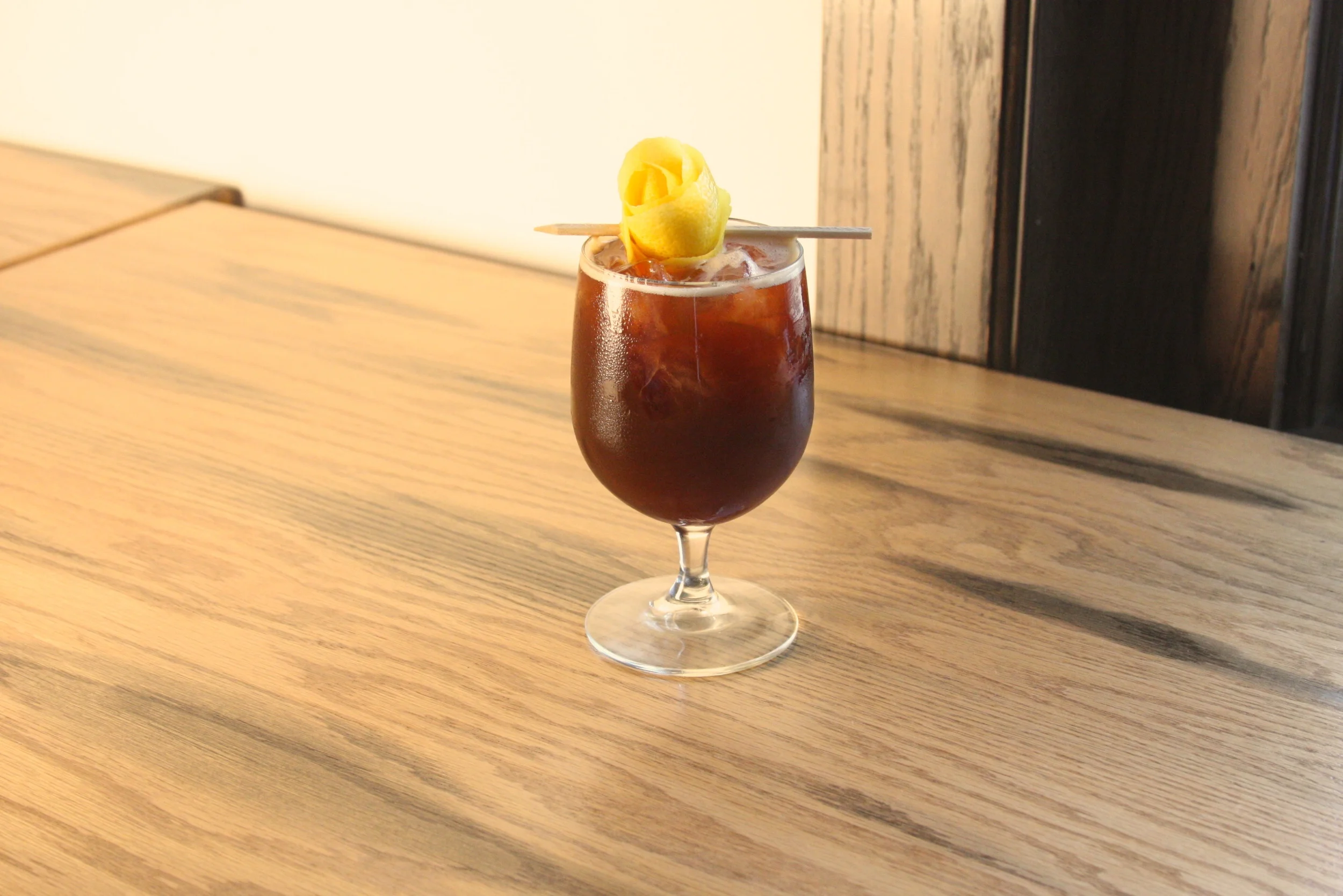 Tenzing Coupe Cocktail: The Crushed Velvet by Nick	Kokonas