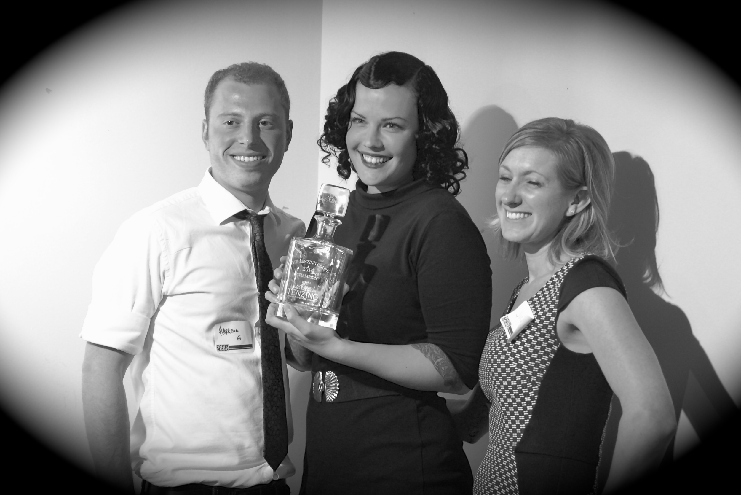 Annemarie Sagoi (center) receiving the First Annual Tenzing Coupe award.
