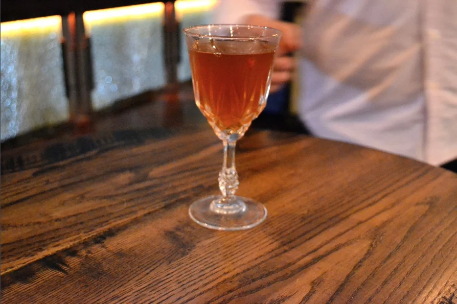 Tenzing Coupe Cocktail: The Eighteen and over by Jonathan Lam