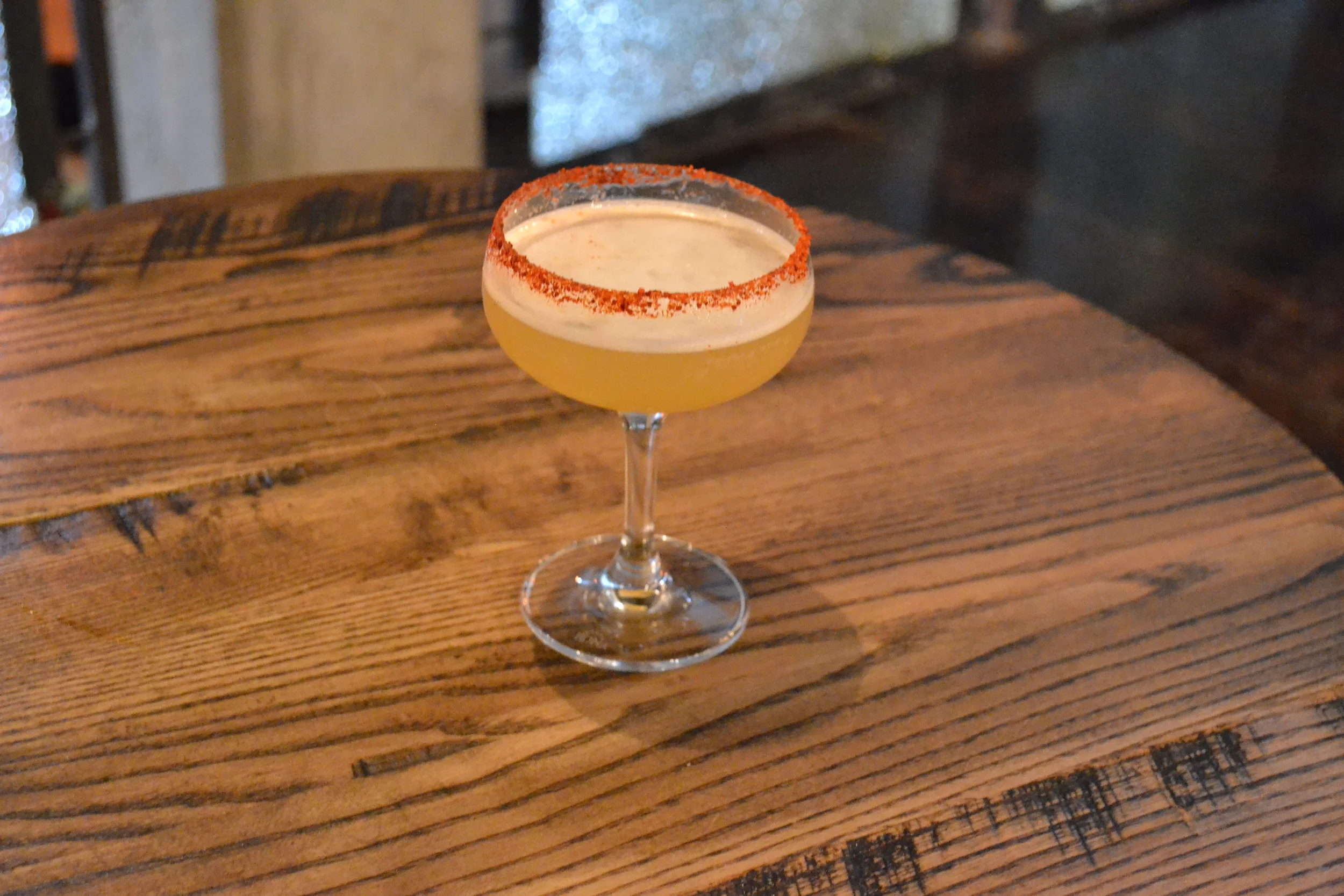 Tenzing Coupe Cocktail. "Sing me Spanish Techno" by Brenna Washow.