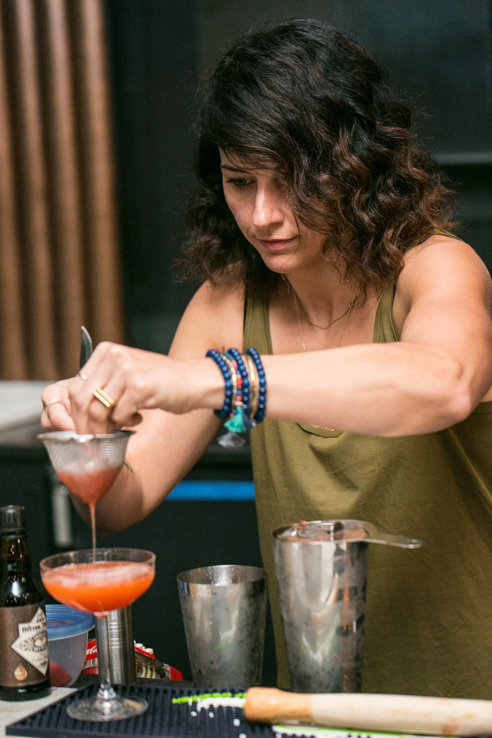 Tenzing Coupe Cocktail:  Danielle Lewis's Sittin' Pretty Cocktail.