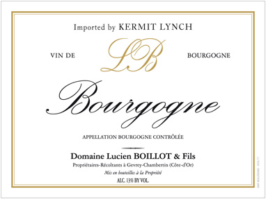 Bourgogne Rouge (2/3 fruit comes from Gevrey, 1/3 from Volnay)