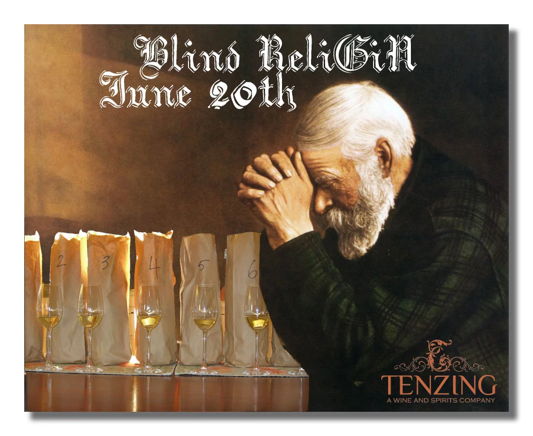 Blind ReliGIN. Auditing your gin palate, with a blind tasting at Tenzing. Prize for the winner.