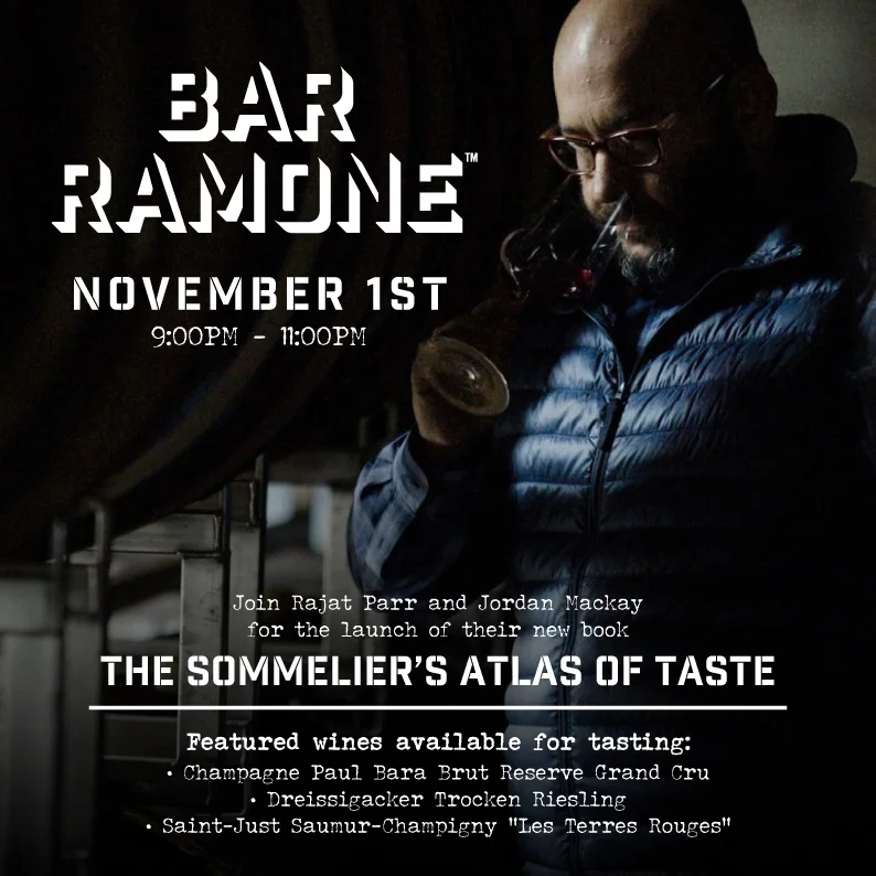 Raj Parr and Jordan Mackay's book launch at BAR RAMONE. 