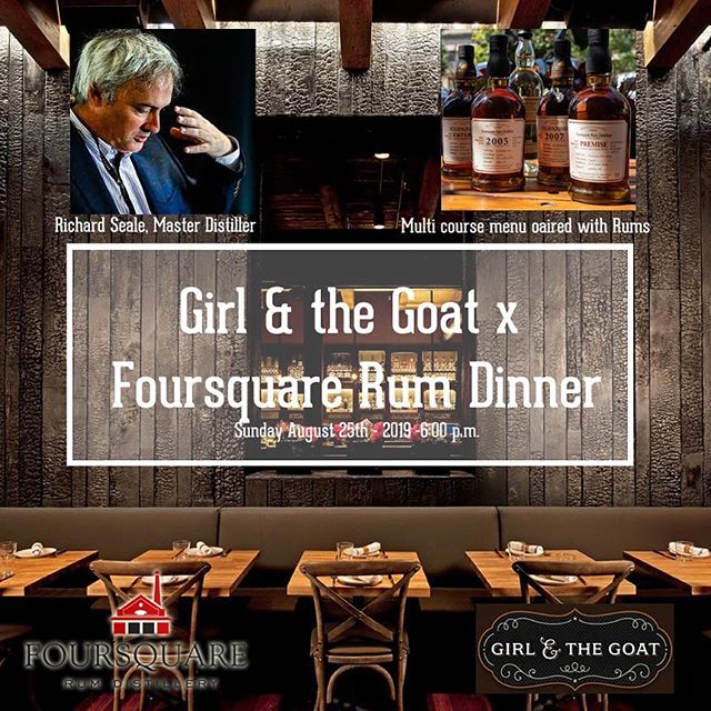 Join us on Sunday, August 25th at 6:00 PM for an intimate dinner with Richard Seale, Master Distiller of Foursquare Rum Distillery on the tiny Caribbean island of Barbados.
⠀⠀⠀⠀⠀⠀⠀⠀⠀
Foursquare Rum Distillery is located on a former sugar plantation (