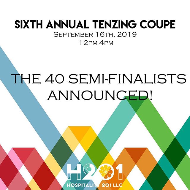 Congratulations to the Semi-finalists of The Tenzing Coupe Cocktail Competition. This year there were over 150 submissions. Hospitality 201 @hospitality201 , which is officiating the competition, reviewed every cocktail recipe and have confirmed the 