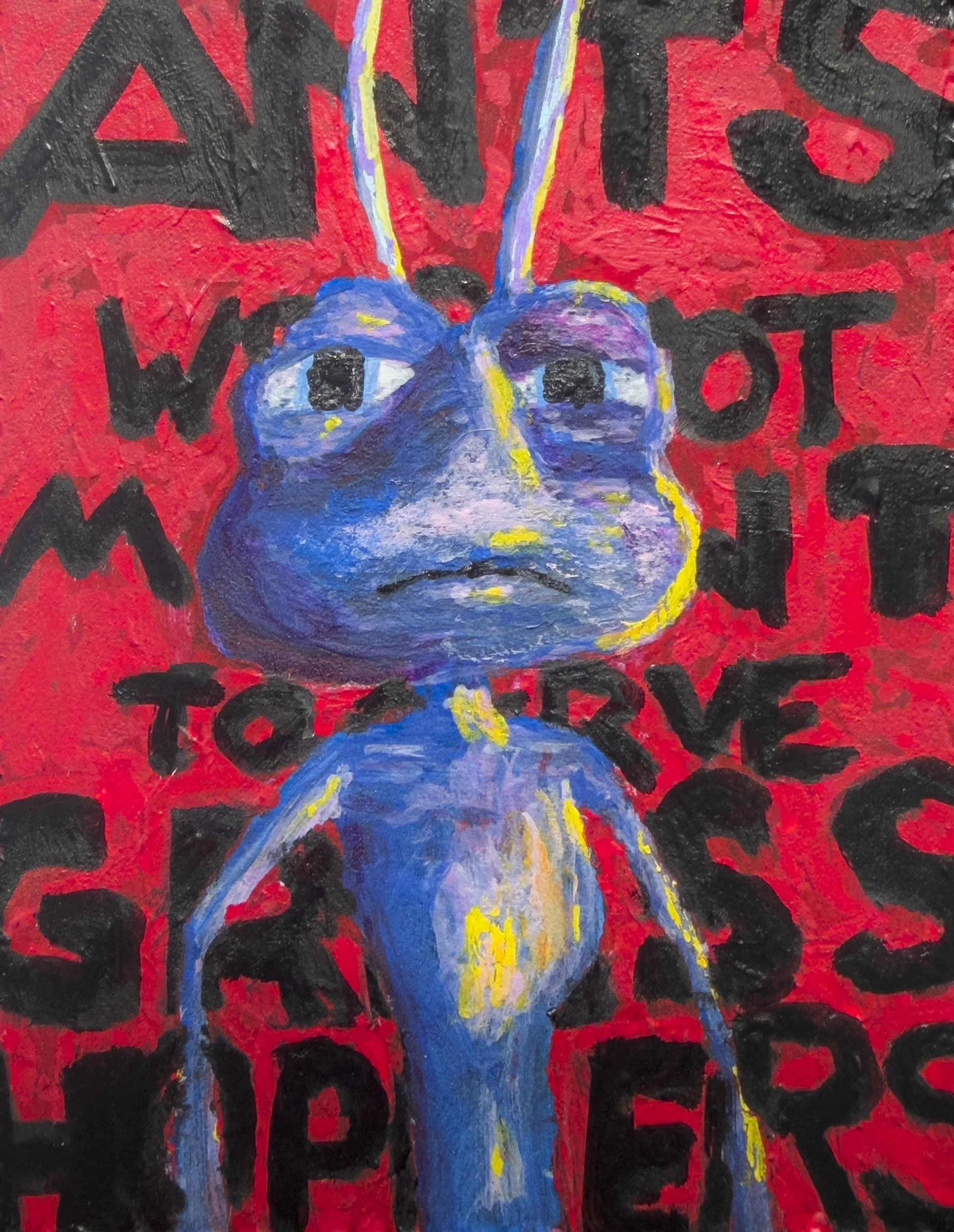 'Ant Life' - Tempera on Vinyl