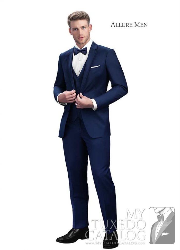Cobalt Blue 'Brunswick' Slim Fit Tuxedo by Allure Men