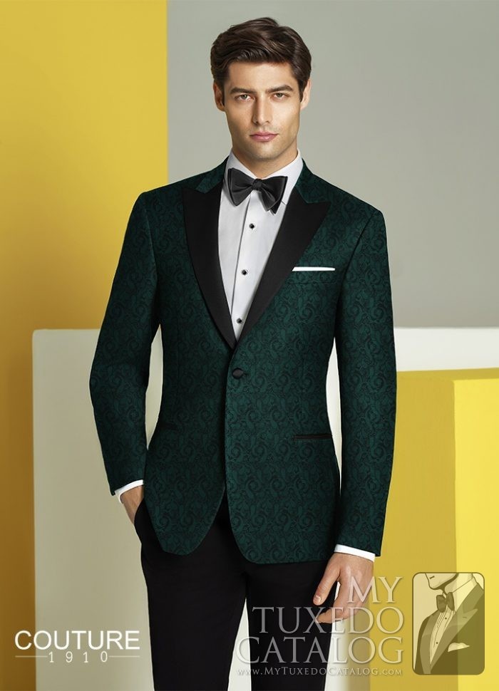 Green 'Chase' Ultra Slim Tuxedo by Couture 1910