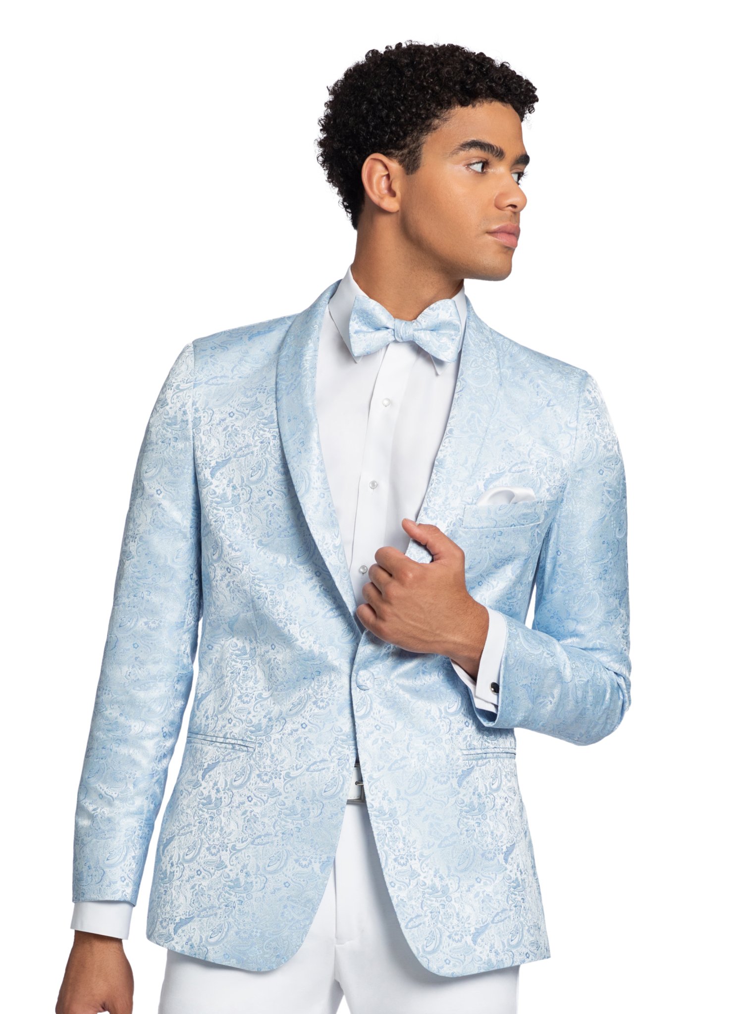 WEDGEWOOD BLUE PAISLEY 'ARIES' TUXEDO by Mark Of Distinction 