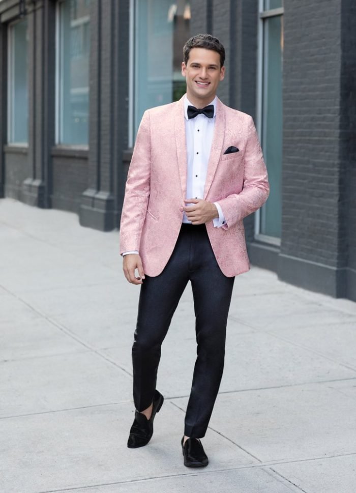 QUARTZ PINK PAISLEY 'ARIES' TUXEDO by Mark of Distinction