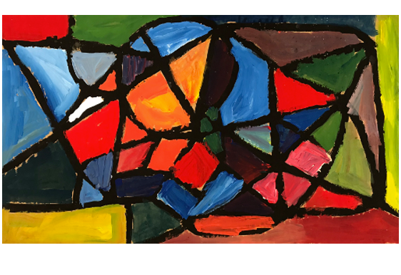 Black Line Painting: Exploration of Color and Composition 4th Grade Prospect Hill Elementary School