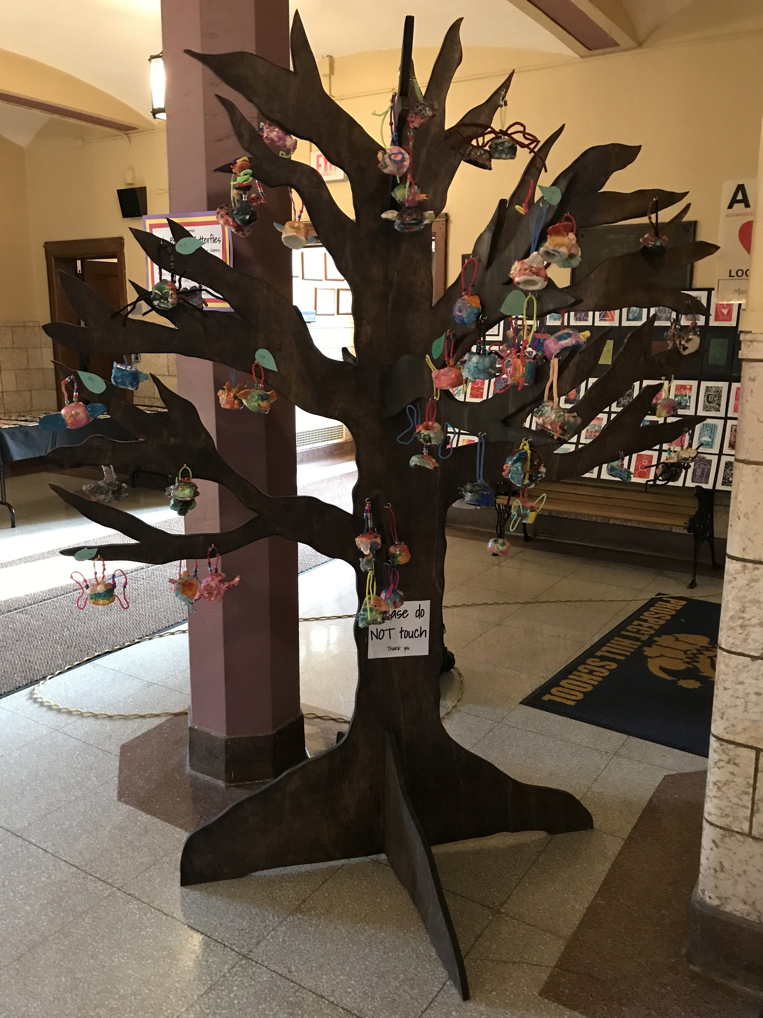   Birds, Bugs, &amp; Butterflies, hung on custom made tree for display   Kindergarten  Prospect Hill Elementary School 