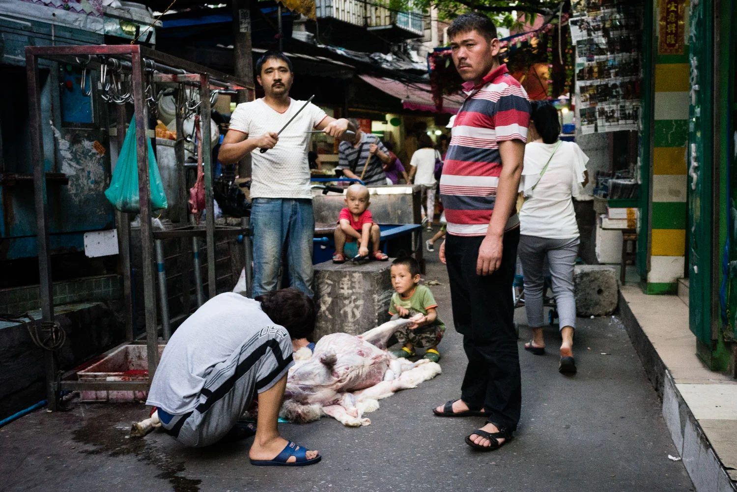 Uhygurs from Xinjiang in Xiaobei district, Guangzhou, China