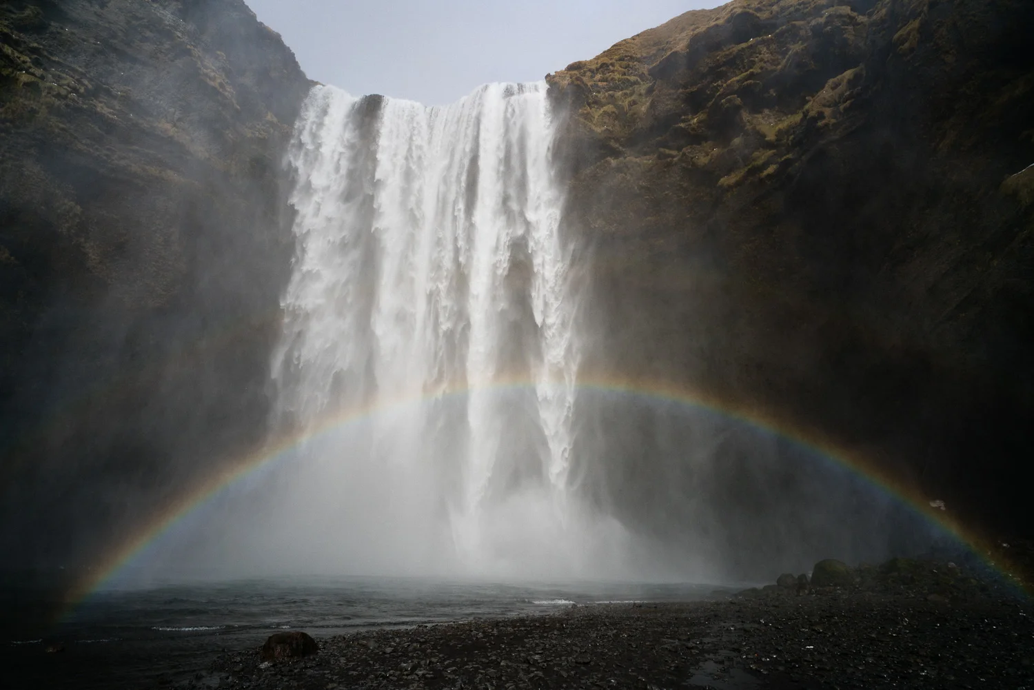 Skógafoss waterfall. 