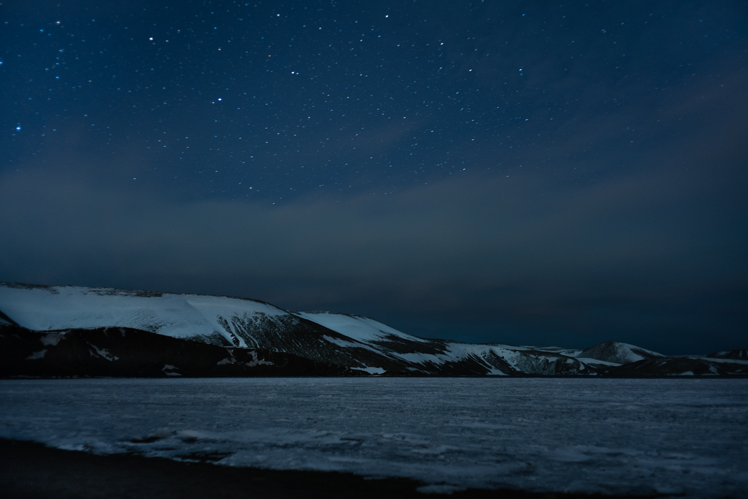 I'm not sure what this glacier is called. I shot it on a Northern Lights viewing trip about an hour outside of Reykjavik. The frozen, desolate wastes under the endless, open sky. It's crazy to think how fast you would die out here if you lost your way.
