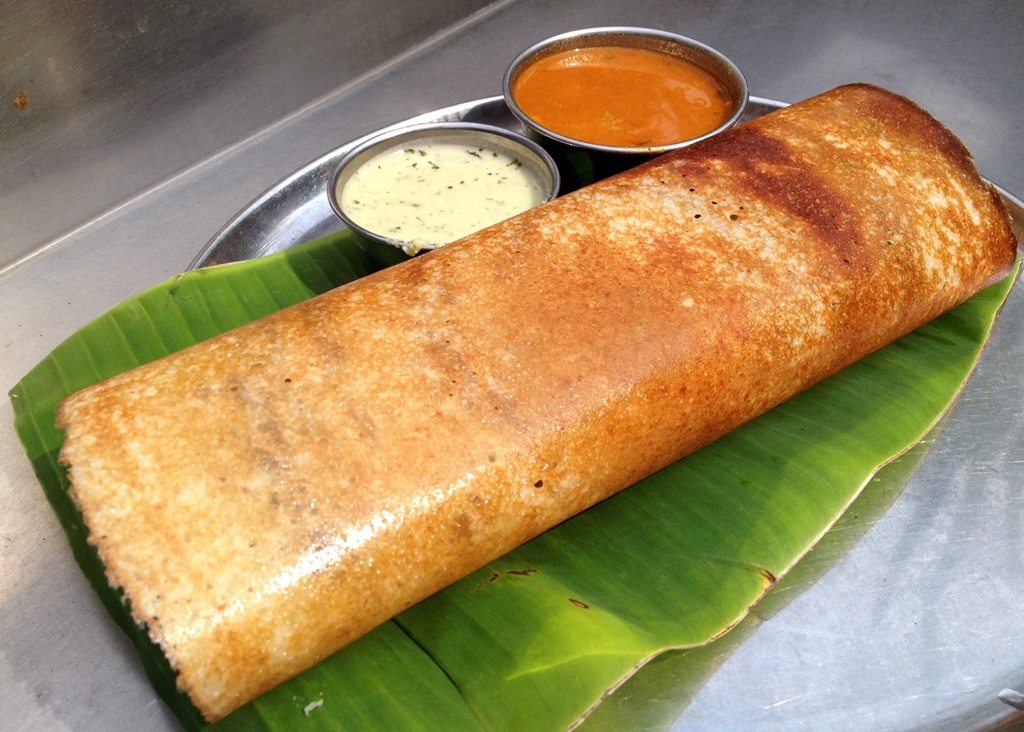 Your typical masala dosa, a staple of South India. Google Images.