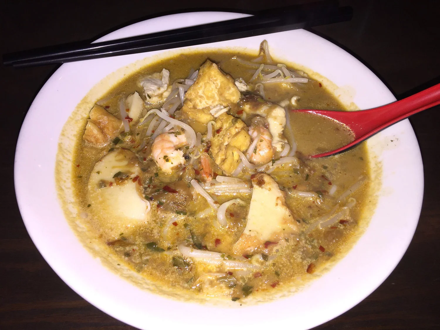 Curry Laksa @ Coco in Elmhurst Chinatown. A little taste of Southeast Asia in the heart of Queens.