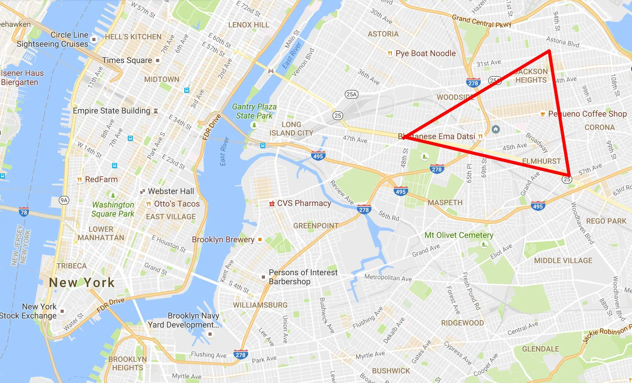 So close and yet so far away in the minds of many New Yorkers.