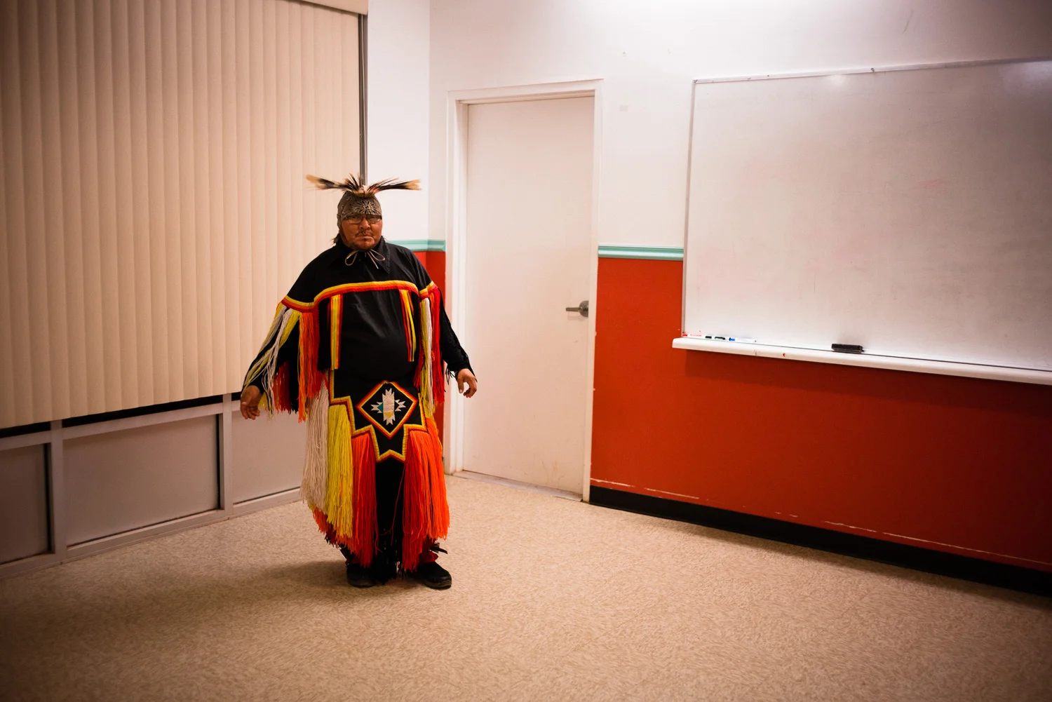 Jamie, one of my guides, wearing traditional costume for dance. John was on the drum and chant. Which was awesome.