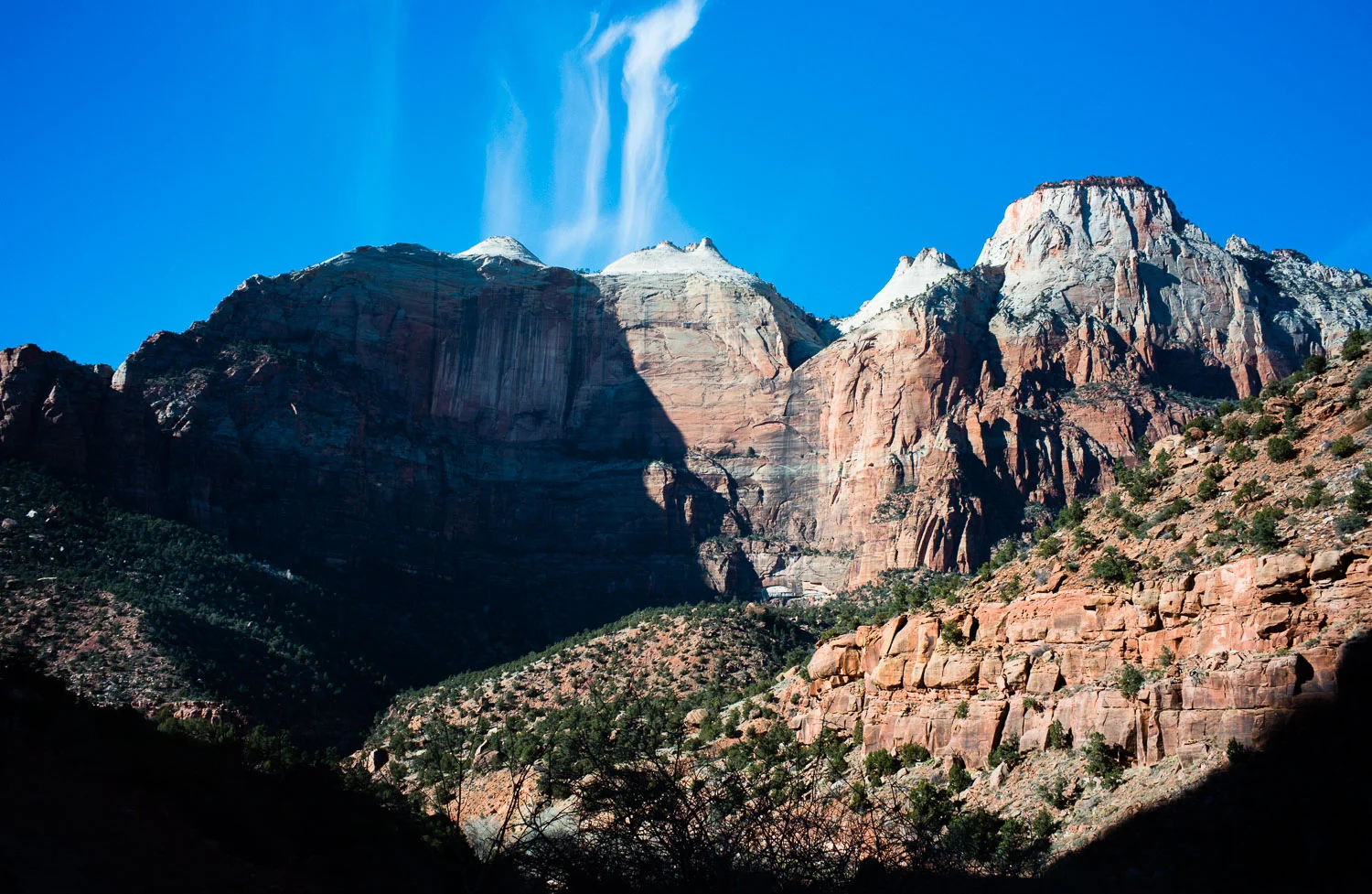 Zion National Park. The scale and grandeur of these mountains have to be seen to be fully appreciated.