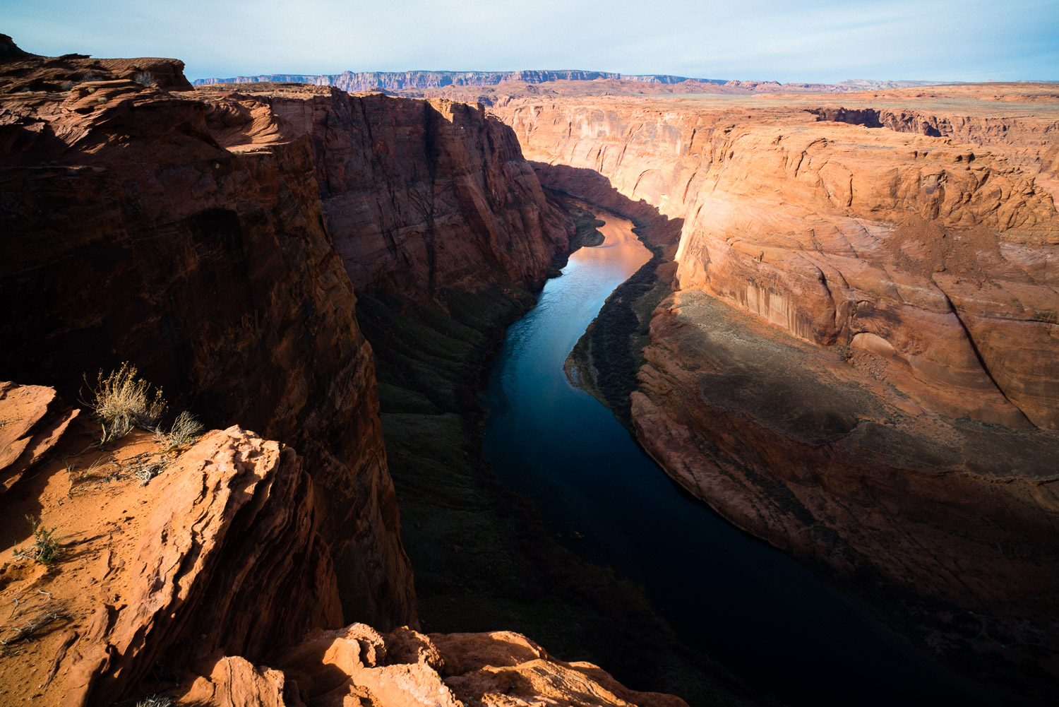 Beautiful colors of the slowly meandering Colorado river.
