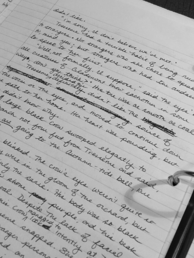 I wrote these first pages sitting by a pond on a beautiful autumn day. In my mind, there was no end to the gold I could spin.