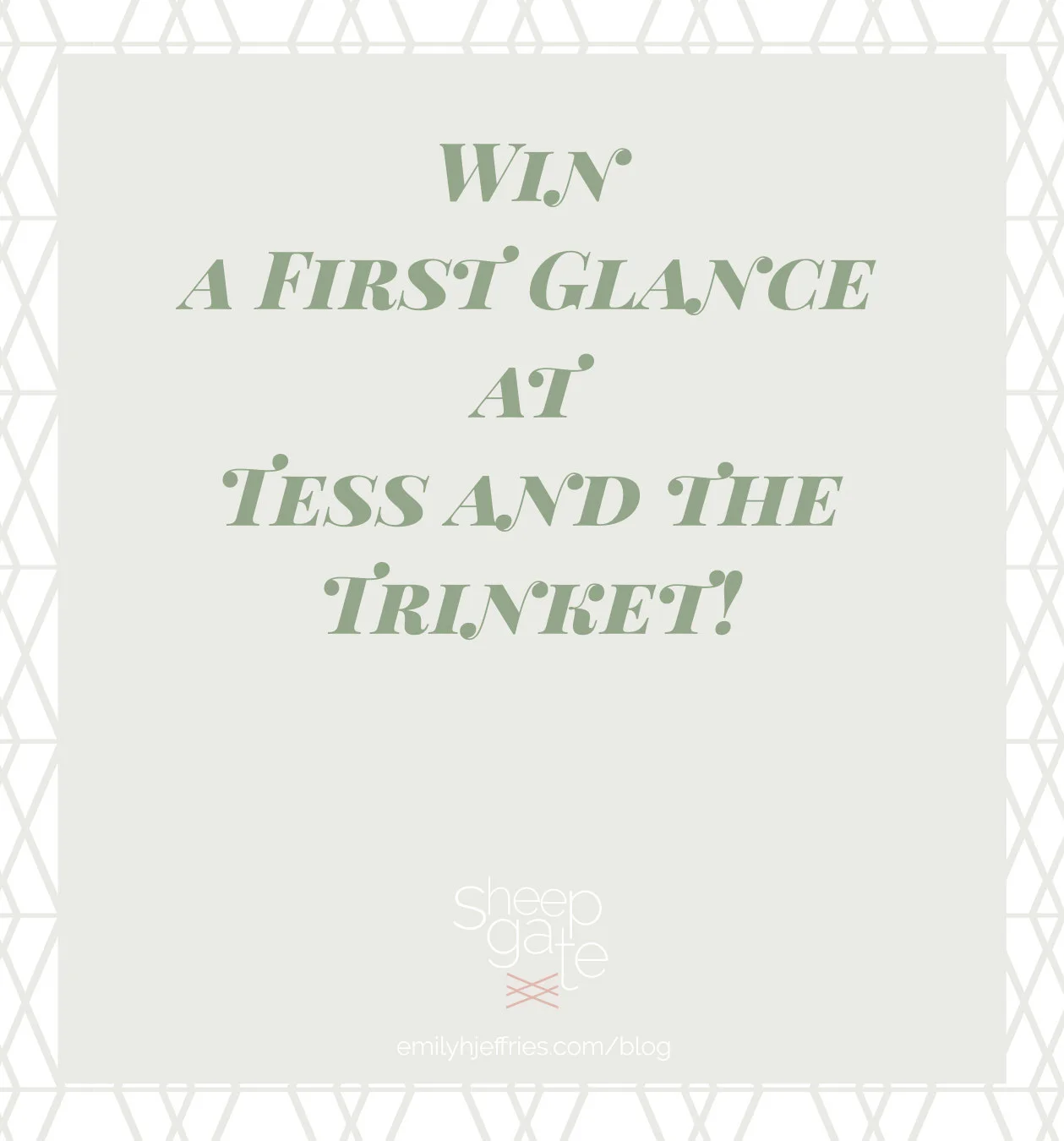 Thanksgiving Offer: Win A First Glance at Tess and the Trinket!