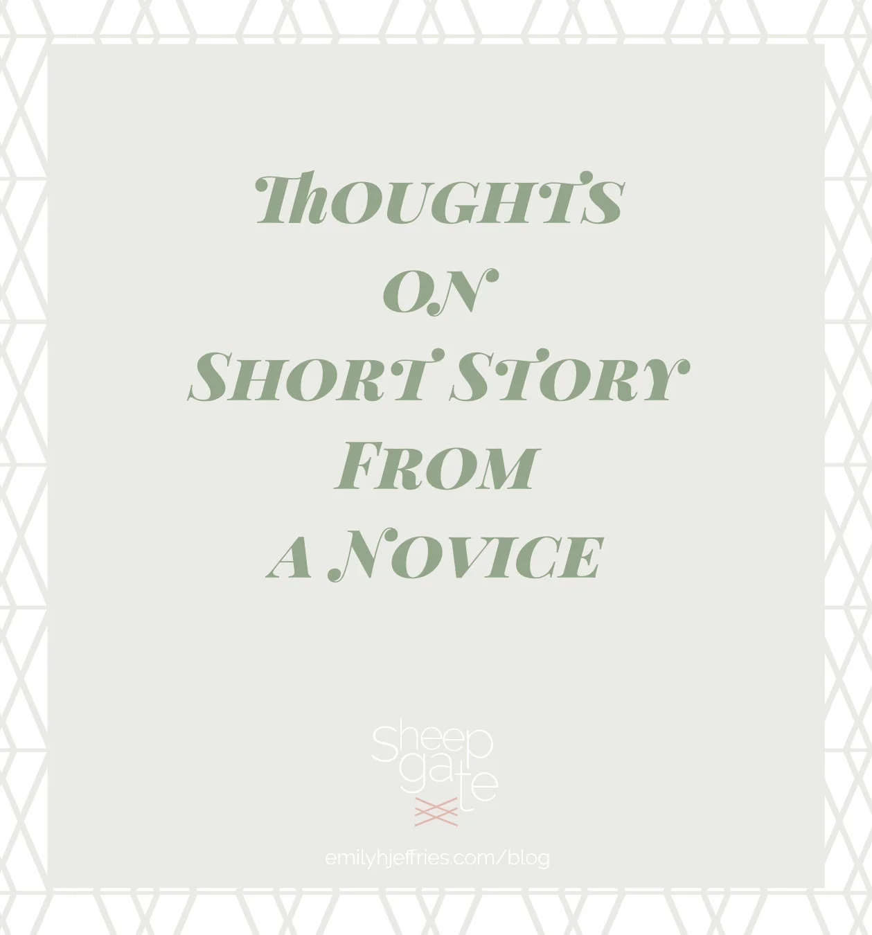 Thoughts on Short Story From a Novice