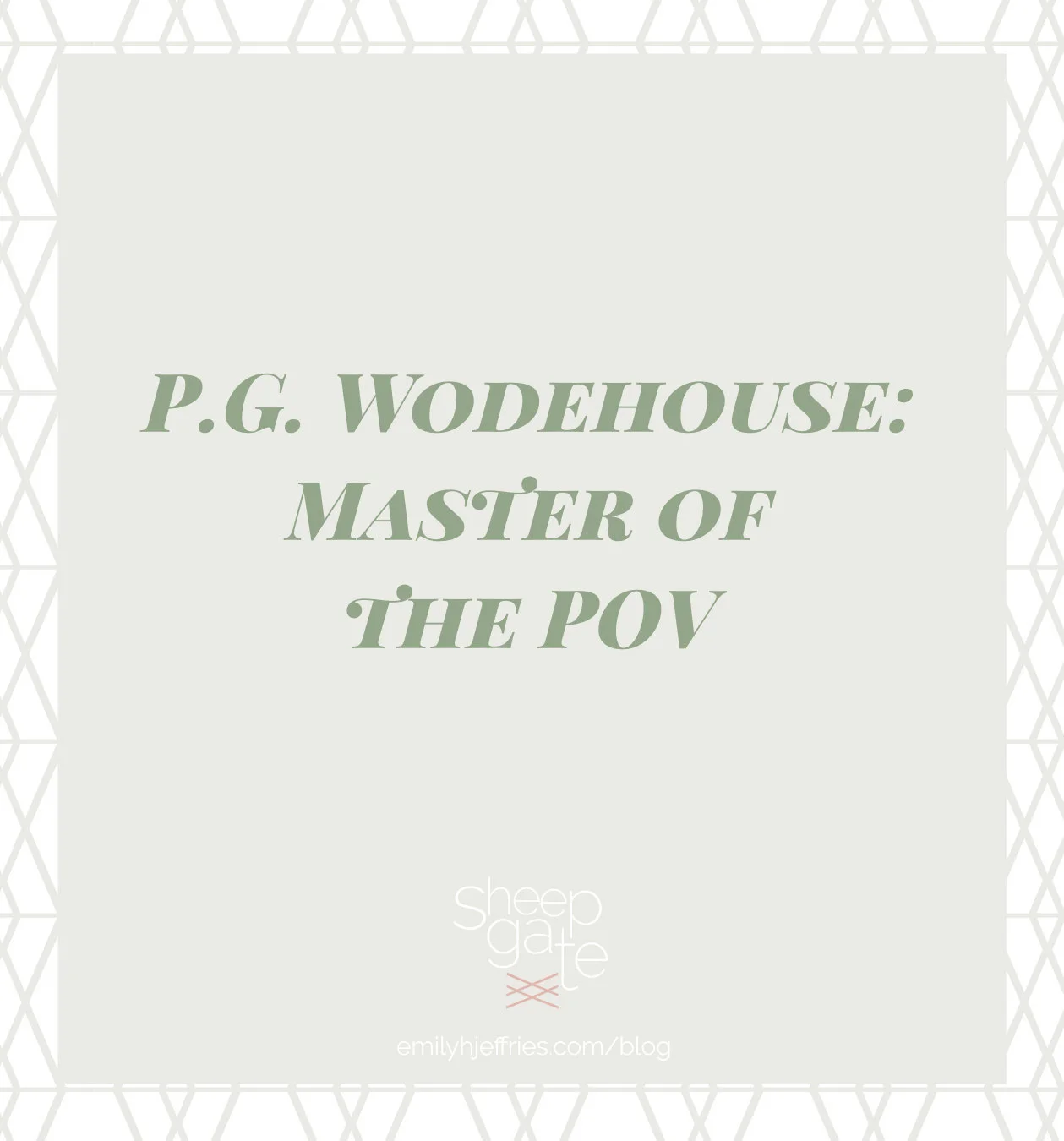 P.G. Wodehouse: Master of the POV