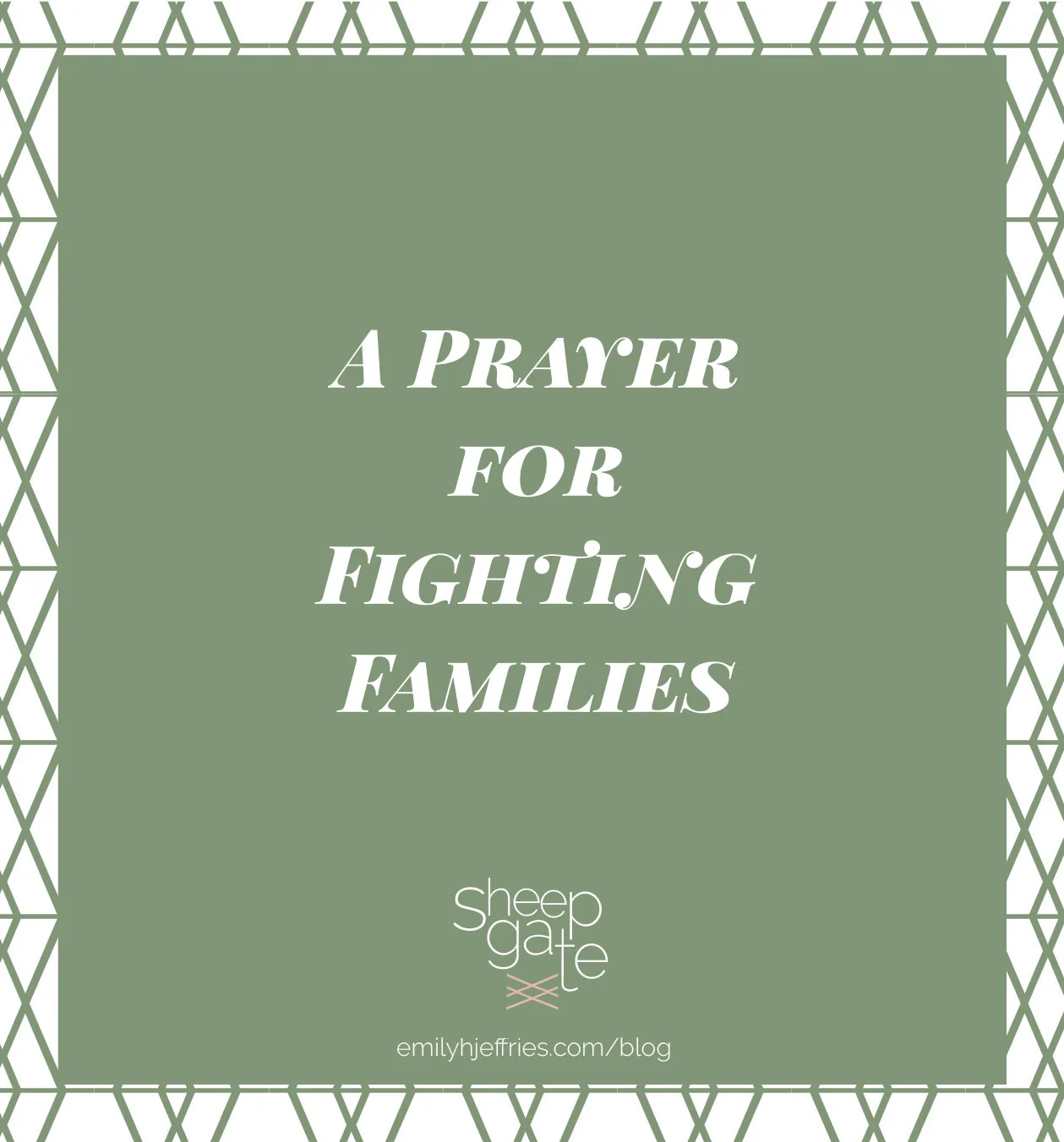 A Christmas Prayer for Fighting Families