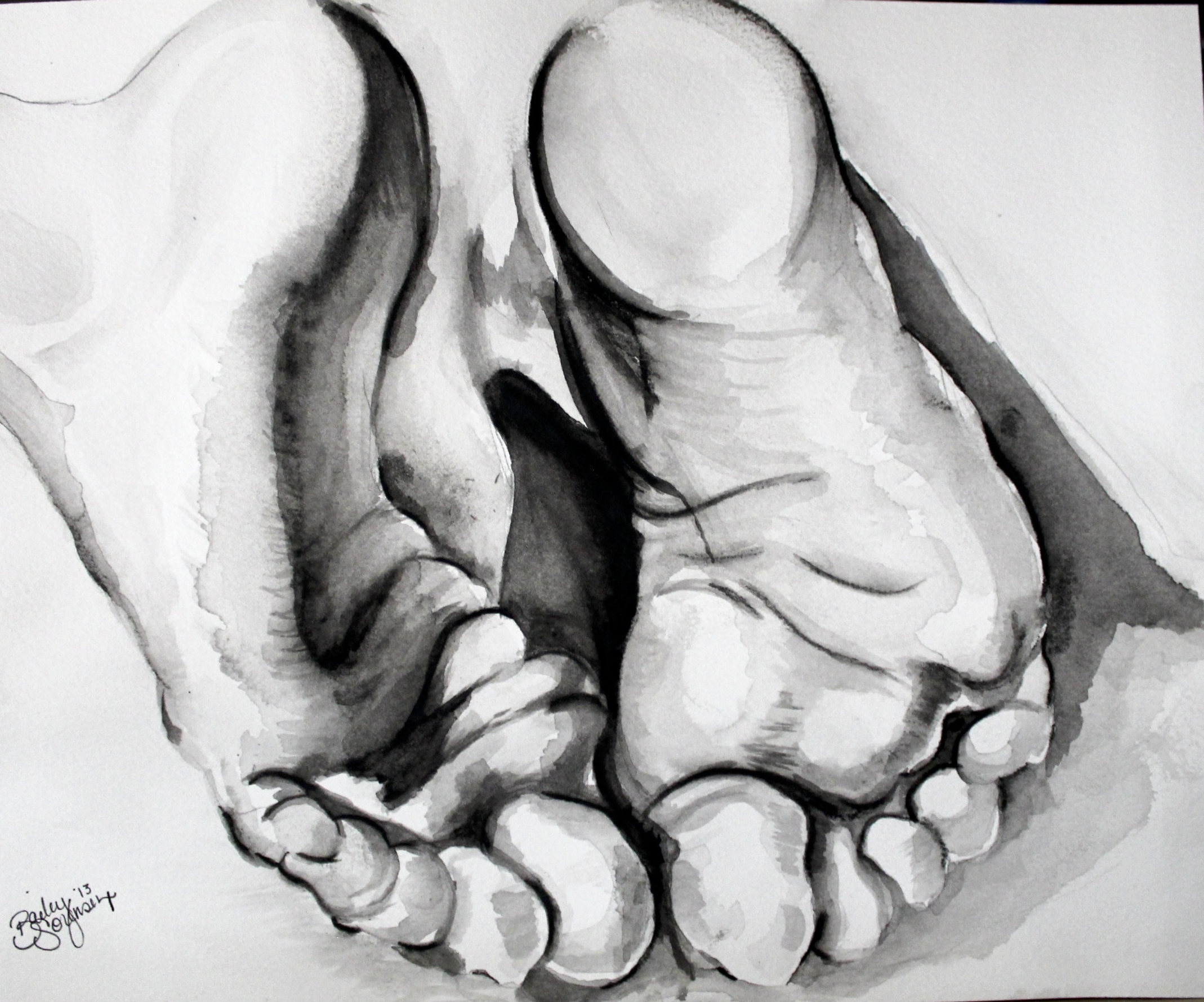 Water Color: Feet of the Apostle Paul