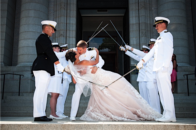 Sword Arch At Navy Wedding