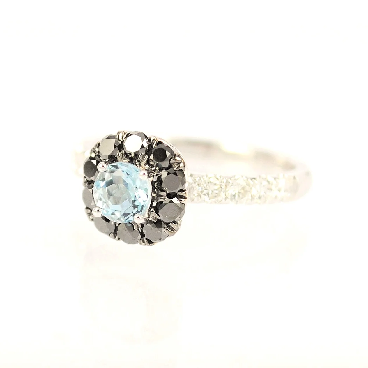 Round Aquamarine and Black dia ring.JPG