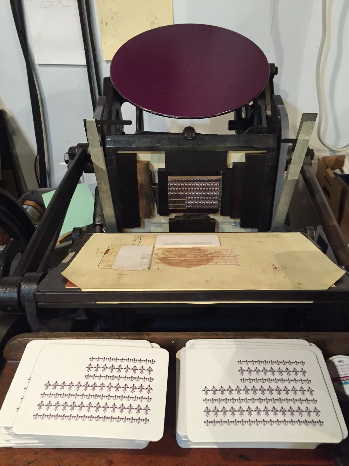 Platen Press for Coastcards