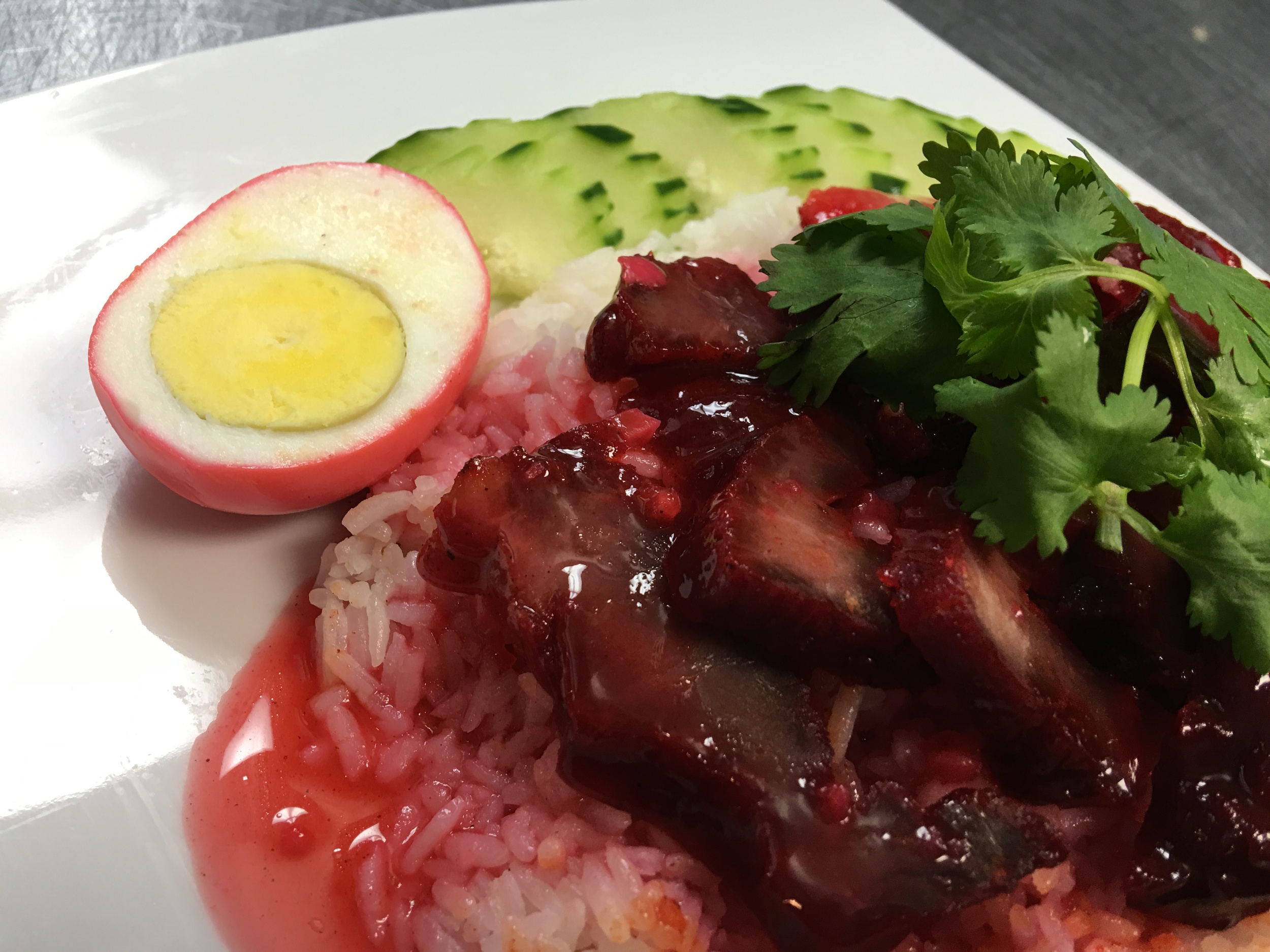 Kao Moo Dang, or Red Pork + Rice