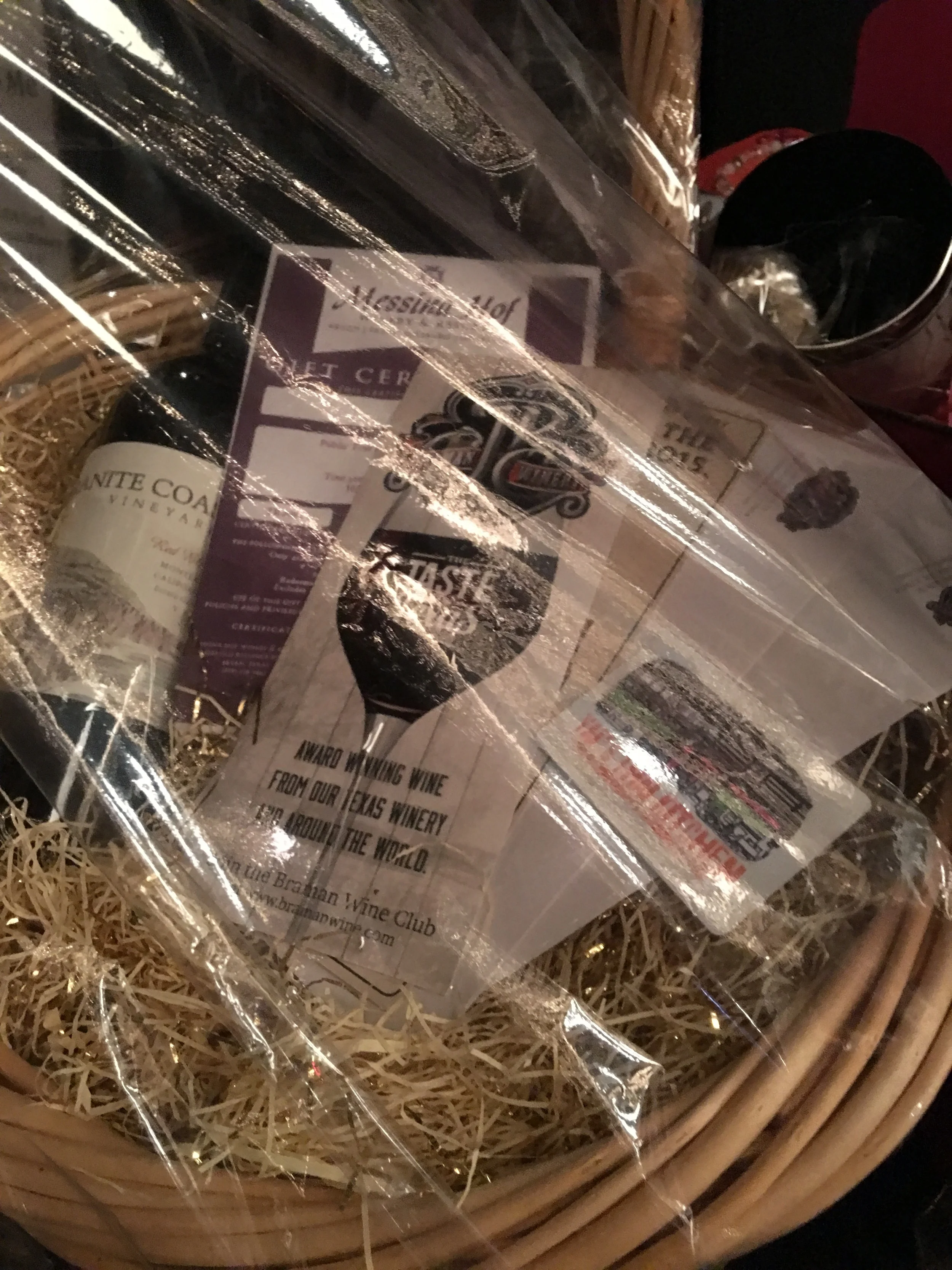 Our $25 gift card donation was part of a basket raffle!