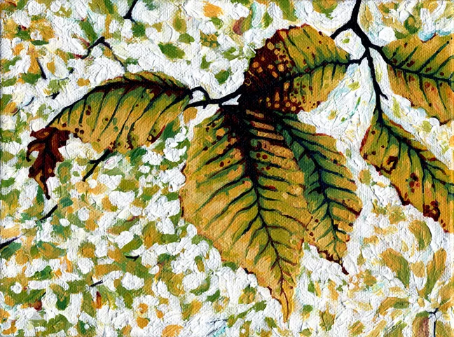 6" x 8"Oil and encaustic on canvasSOLD