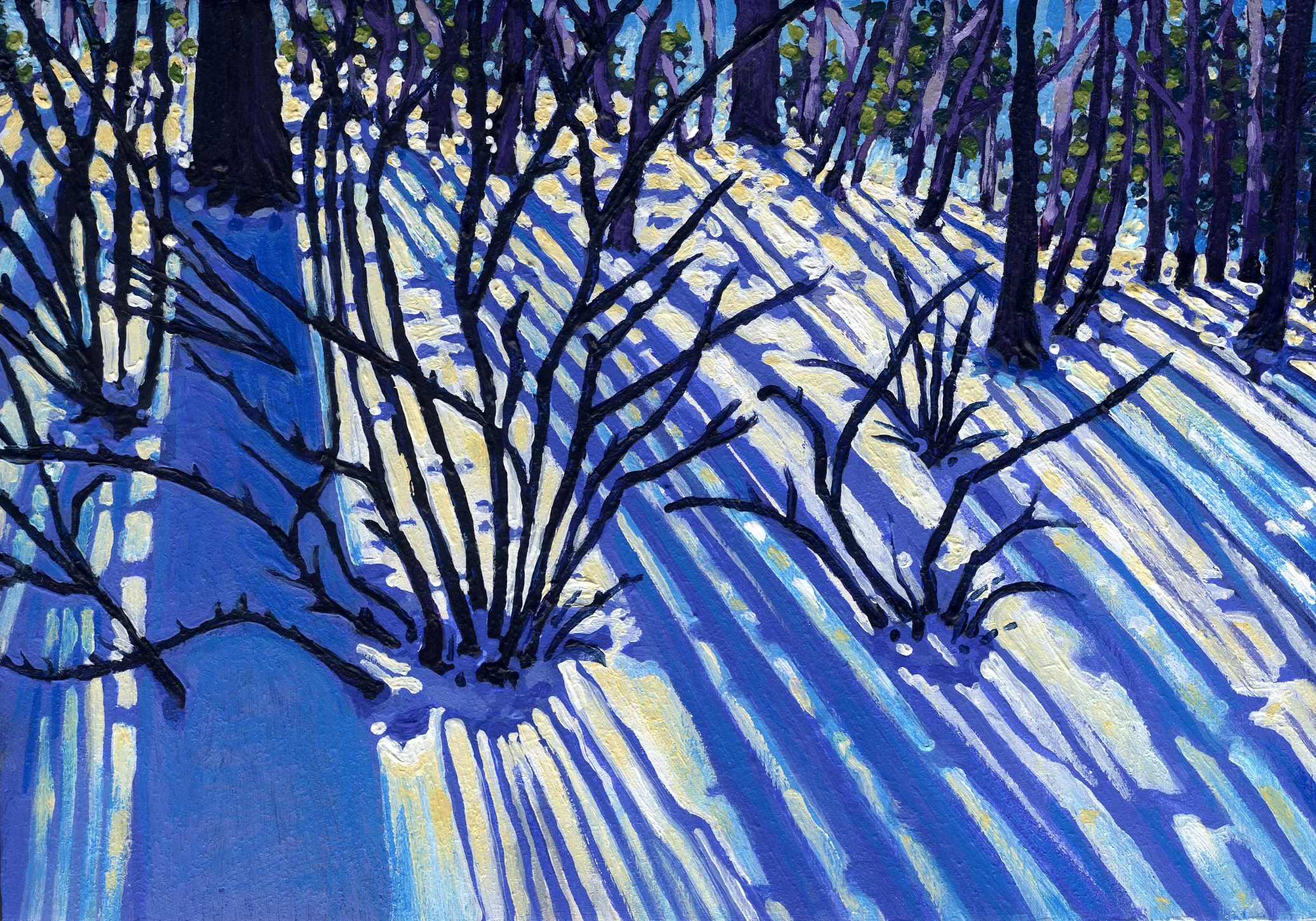 1.5" x 5" x 7"Acrylic on cradled birch plywood boardSOLD