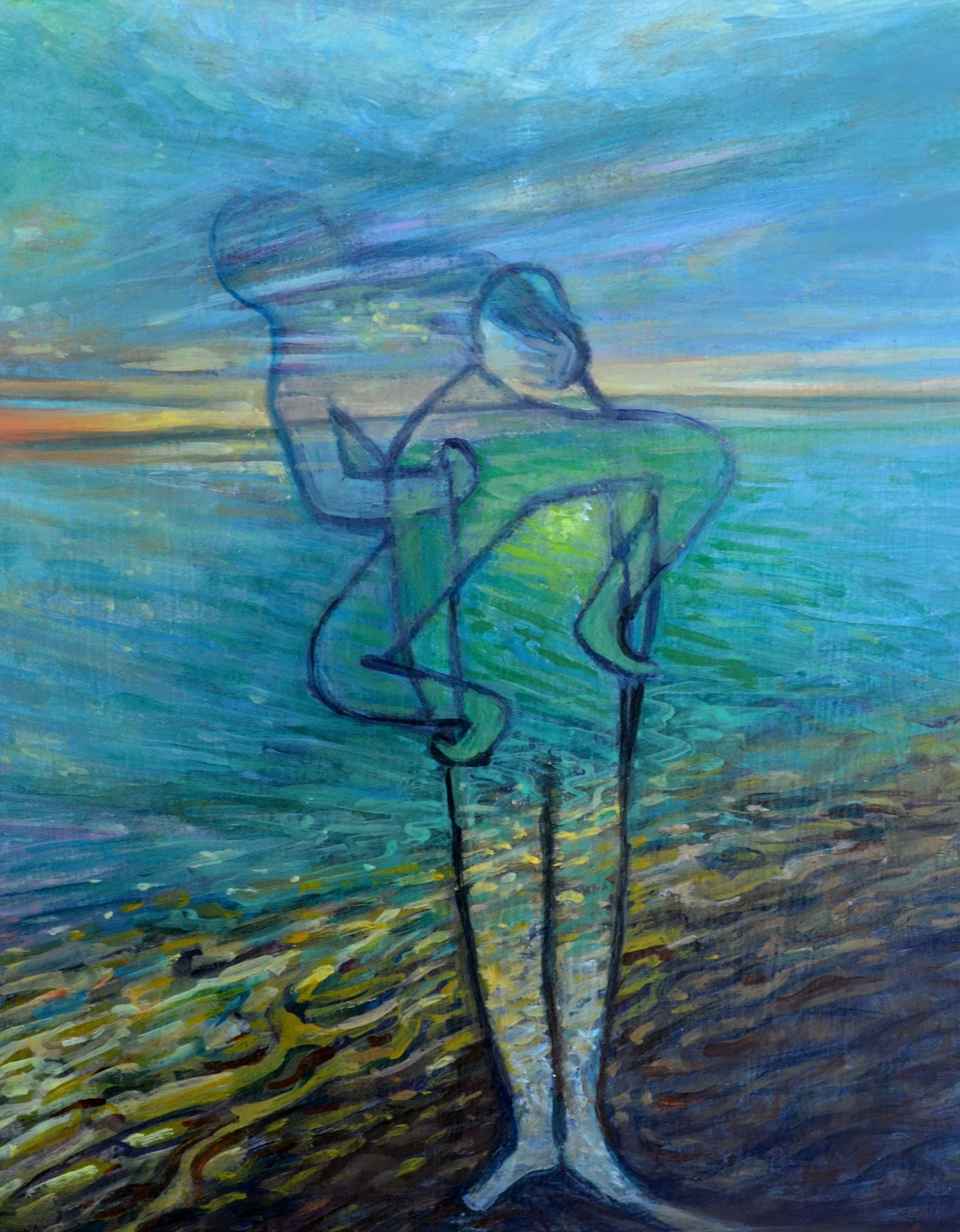 We Got This, 8"x10", acrylic on panel, 2025