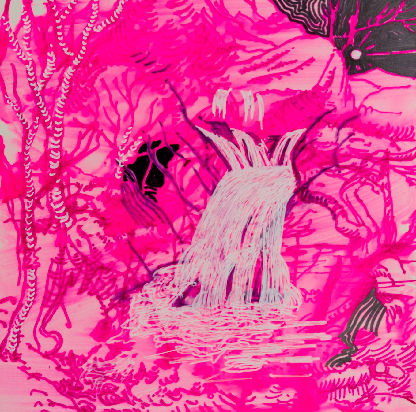  Neon Pink Woods series: Black Falls 