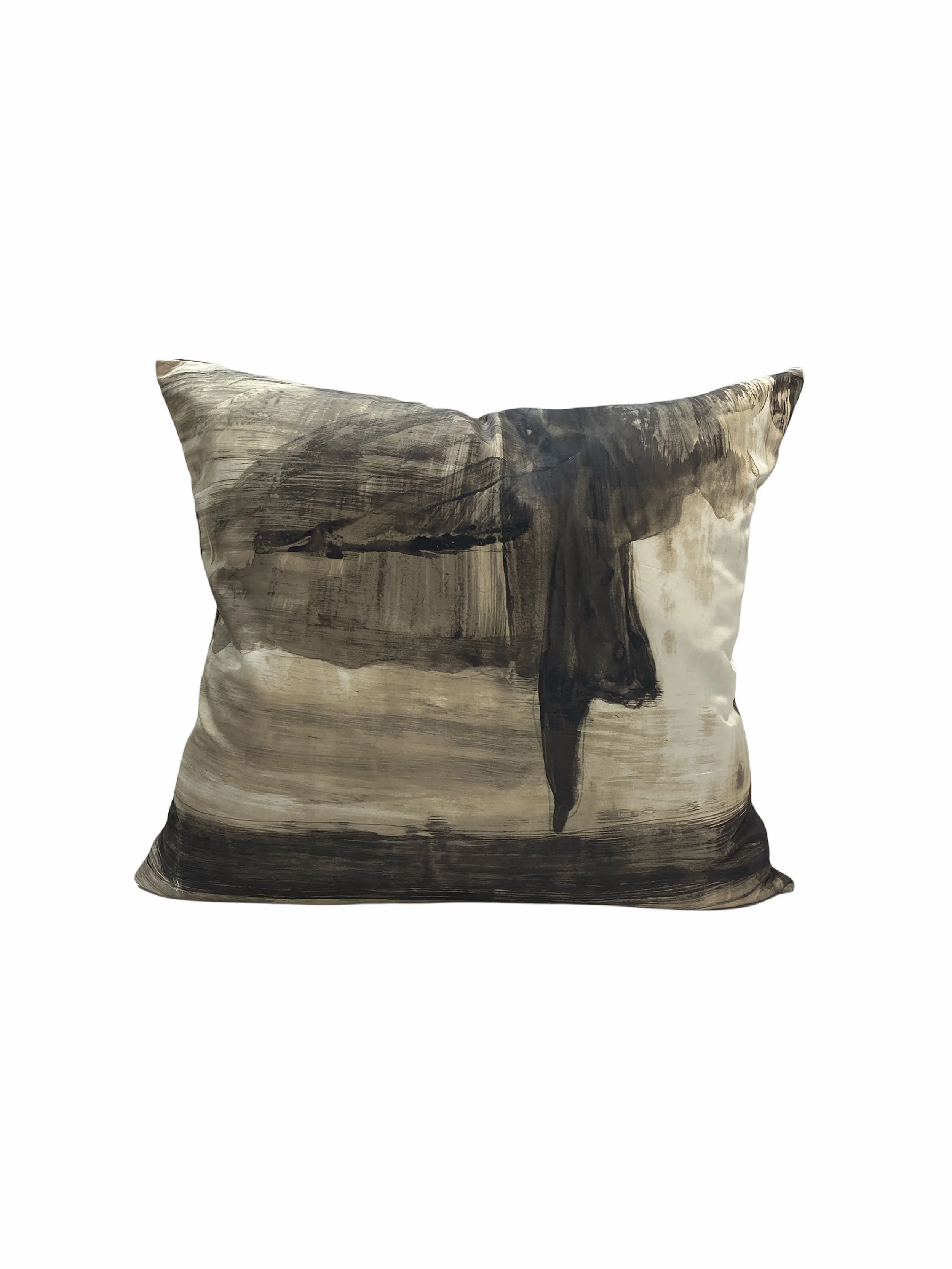 Coffee Brown and Camel Abstract Artwork Pillows set of three