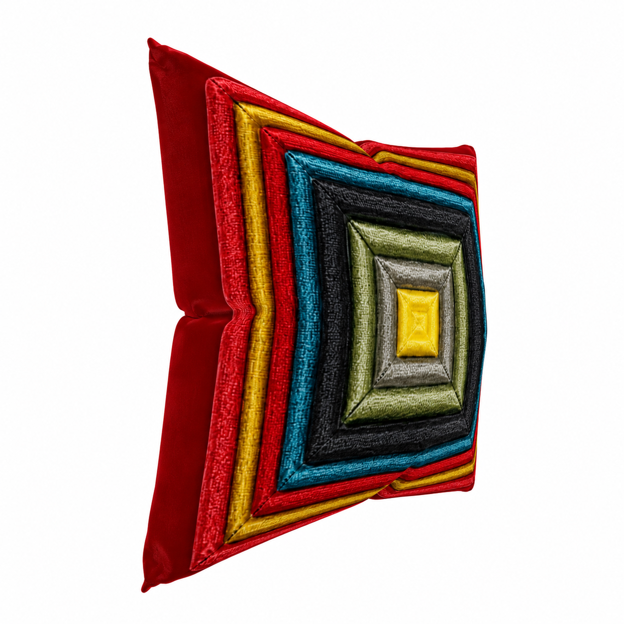 Concentric Squares — Geometric Art Pillow